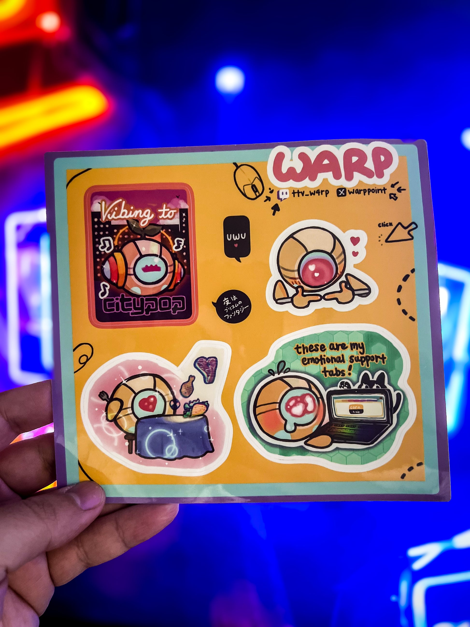 Warp Sticker Sheet - Warp Shop!